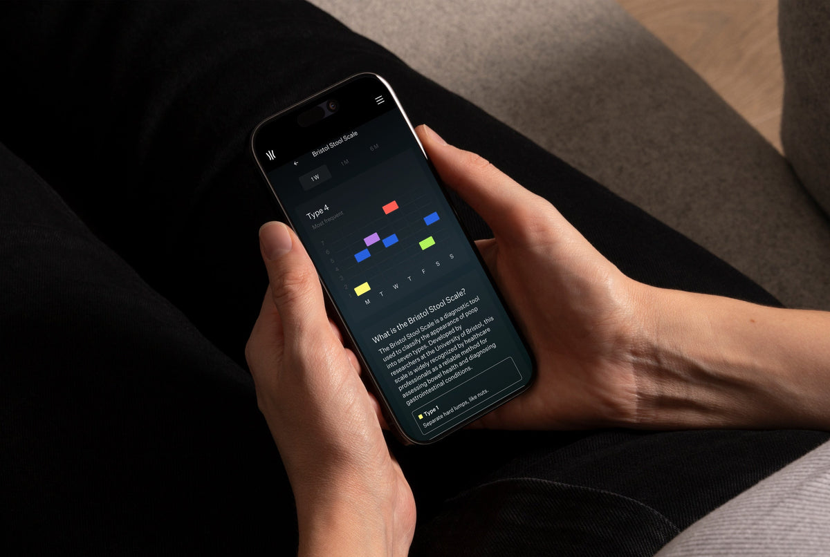 Hands holding a phone displaying the Throne app
