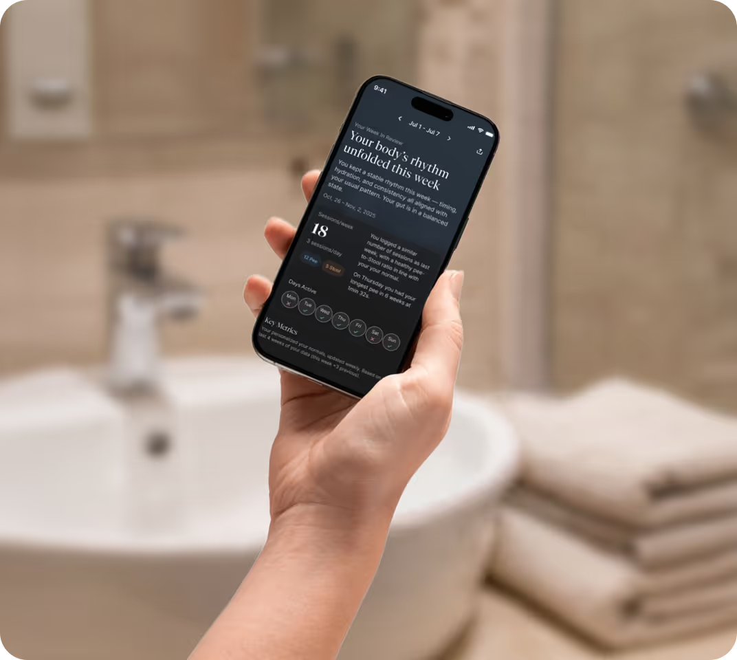 A person holding a phone displaying the Throne app
